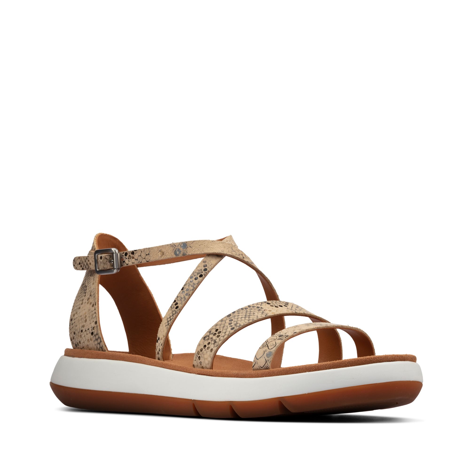 Women Sandals Jemsa Strap Taupe Snake