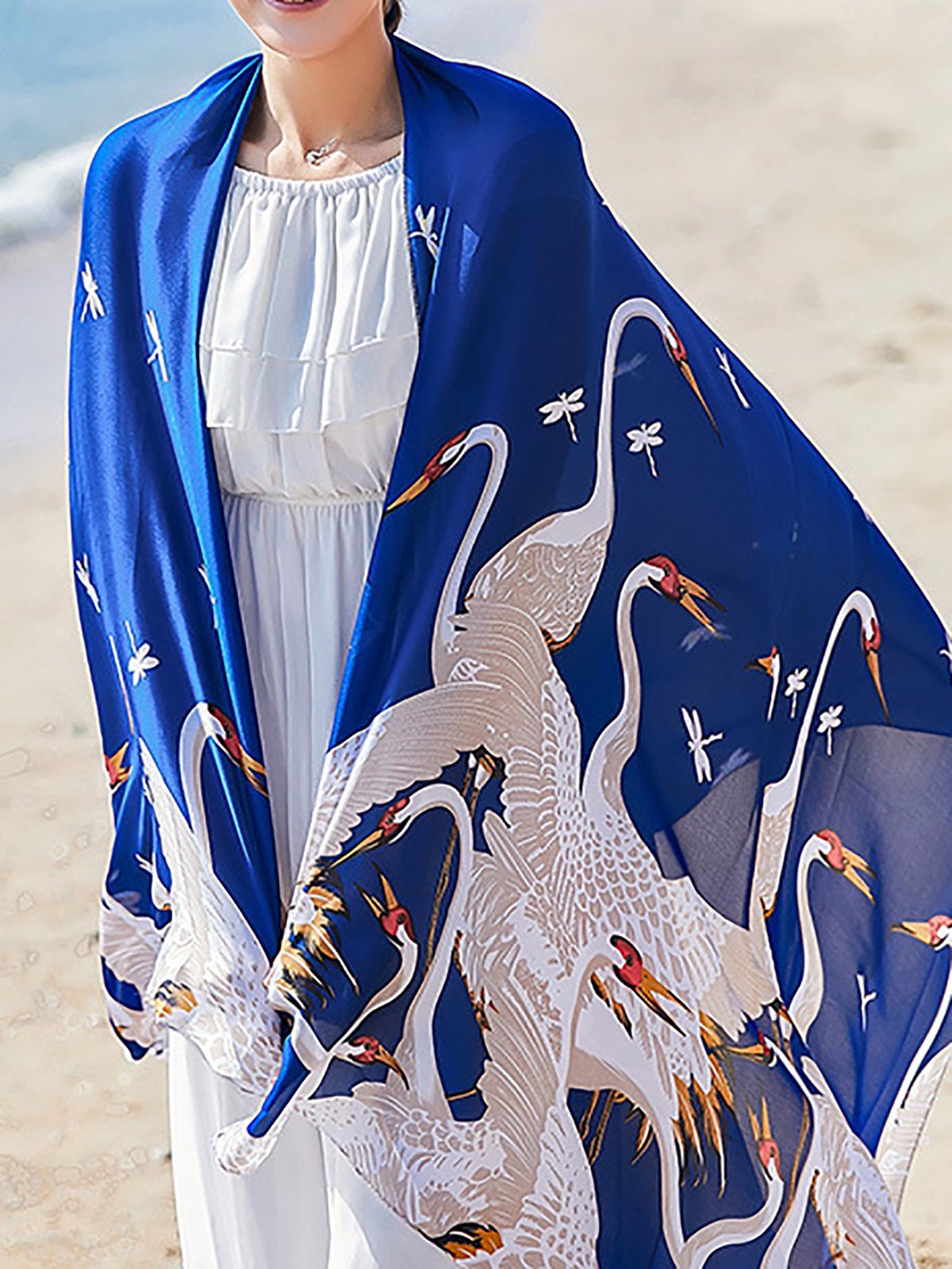 Blue Holiday Animal Scarf