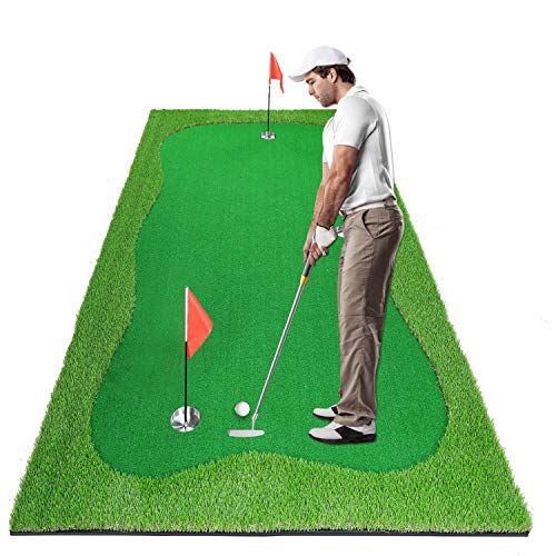 Luricaa Golf Putting Green Mat for Indoor Outdoor For Golf Training / 5x10ft Green-1