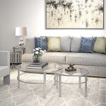 Henn&Hart Coffee Table with Satin Nickel finish