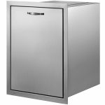 19.6��26.5 Inch Slide Out Trash Drawer BBQ Island Drawer Narrow Trash Bin w/ Ring