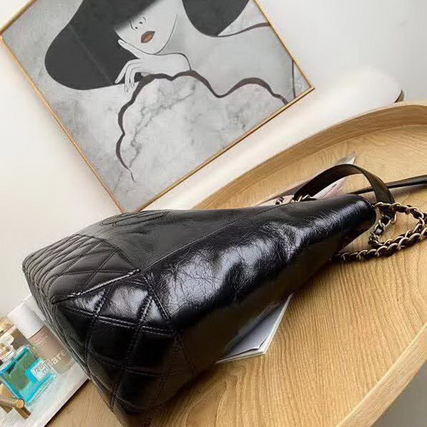 【原版皮】香奈儿/Chanel 购物袋，采用进口油腊牛皮，配顶级精美古铜金五金，非常高档新颖独特 ，休闲时尚，旅游购物最佳选择，款号：AS8345