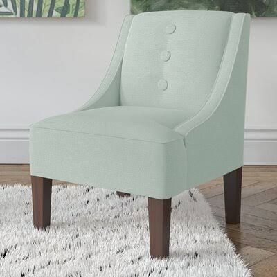 Postell 24cm Wide Tufted Armchair Alcott Hill Fabric: Petal Linen Blend