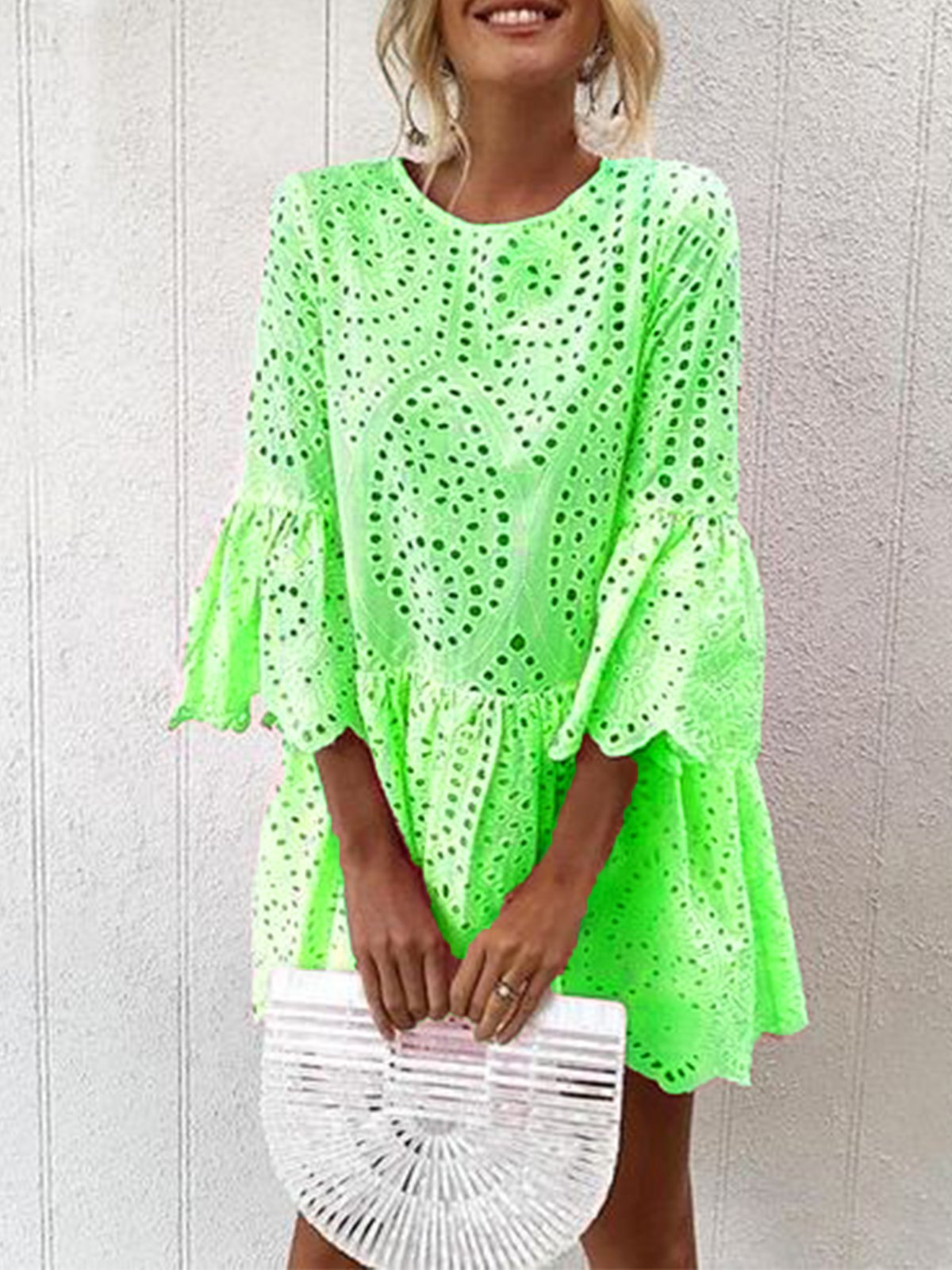 Frill Sleeves Casual Elegant Women Dresses