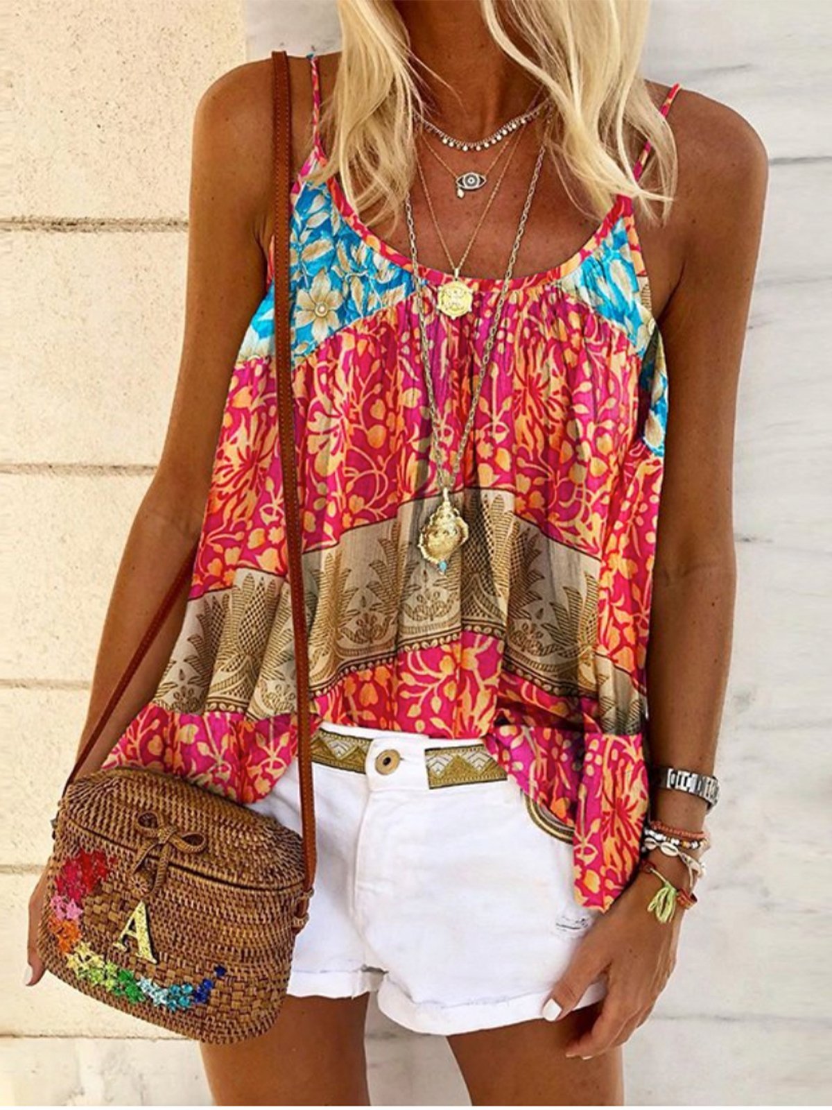 Bohemian casual strap top