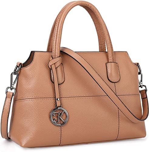 Kattie Genuine Leather Handbags for Women, Beige