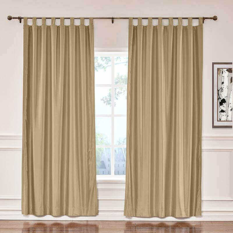 CUSTOM Lao Hang Zhou Taupe Polyester Cotton Thermal Insulated Curtain