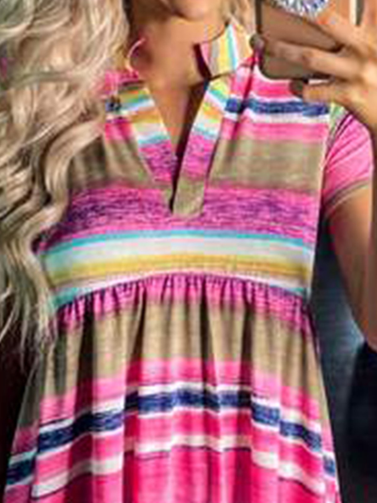 Pink Vintage Short Sleeve Shirts & Tops