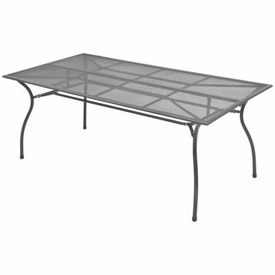 Remmy Steel Dining Table Winston Porter Size: H28.3 x L59 x W35.4