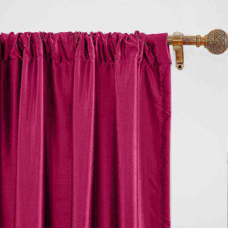 CUSTOM Lao Hang Zhou Burgundy Polyester Cotton Thermal Insulated Curtain