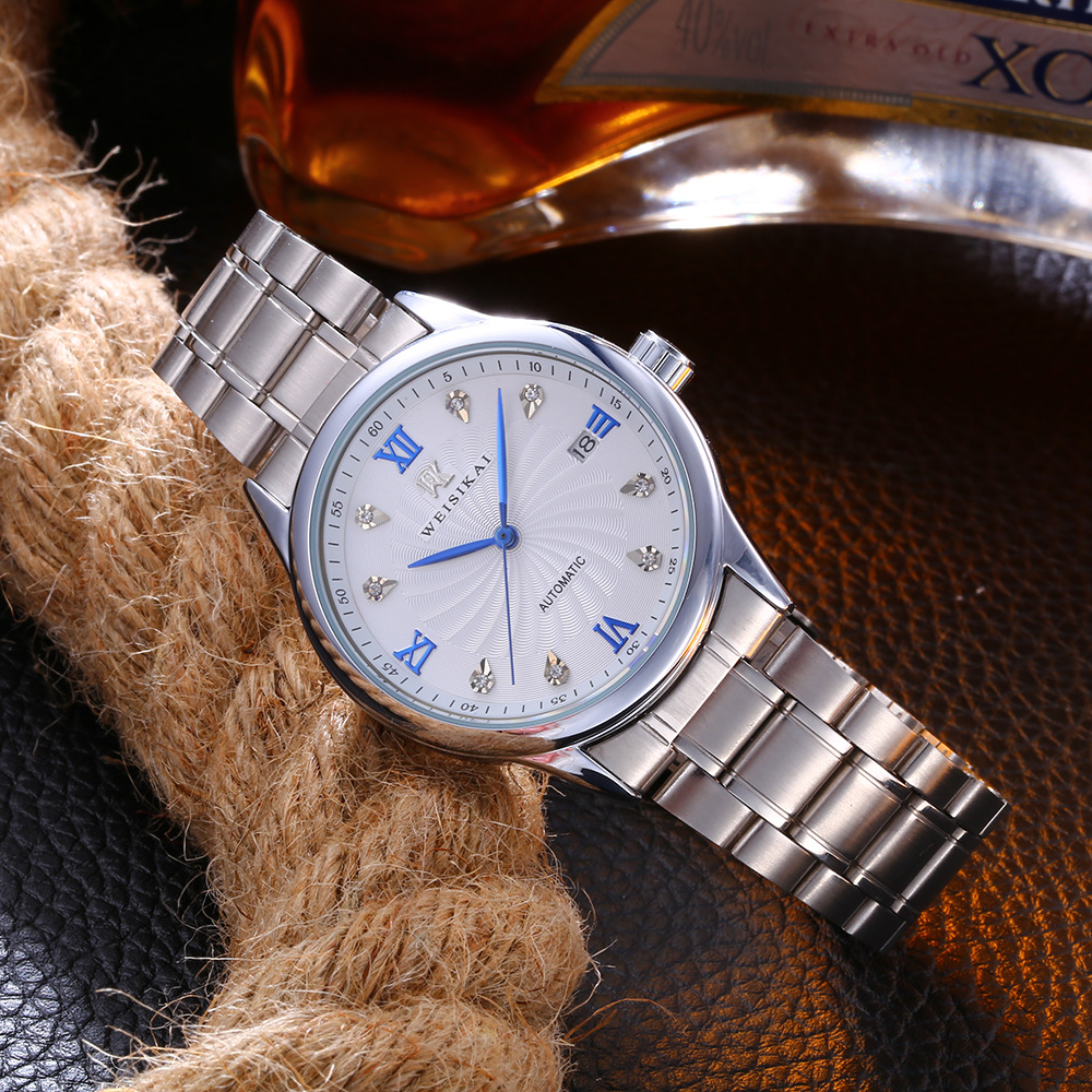 Weisikai genuine business casual men watch waterproof windmill automatic mechanical watch one generation