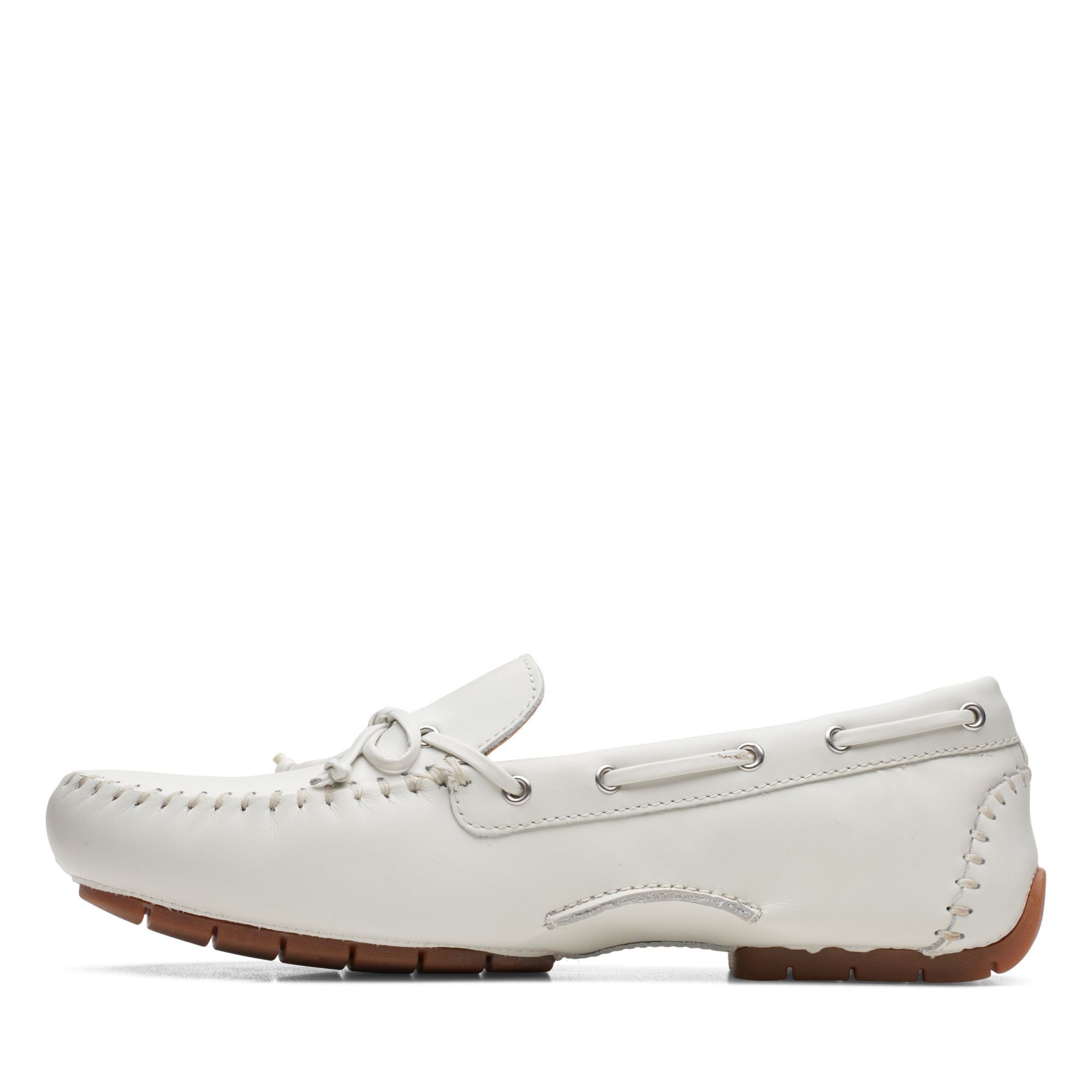 Women  C Mocc Tie White Leather