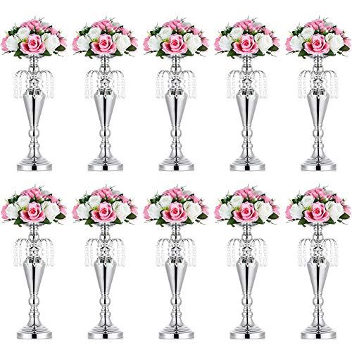 10 Pcs Metal Pillar Candle Holder 45.2cm Height for Wedding Party / Size: 10 x M