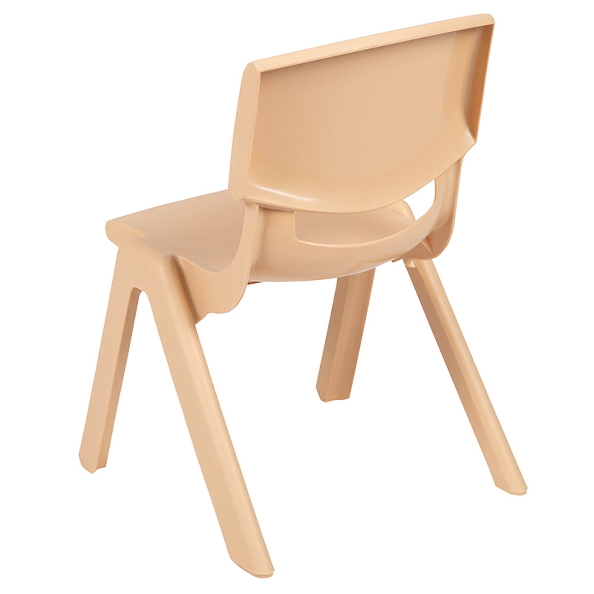 Offex 10.5x22H Natural Plastic Stackable School Chair - 2 Pack - 10.5x22