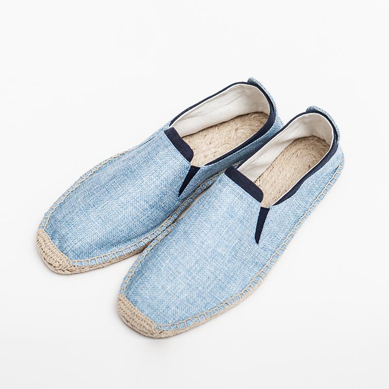 Deep Gray Flat Heel All Season Driving Linen Flats