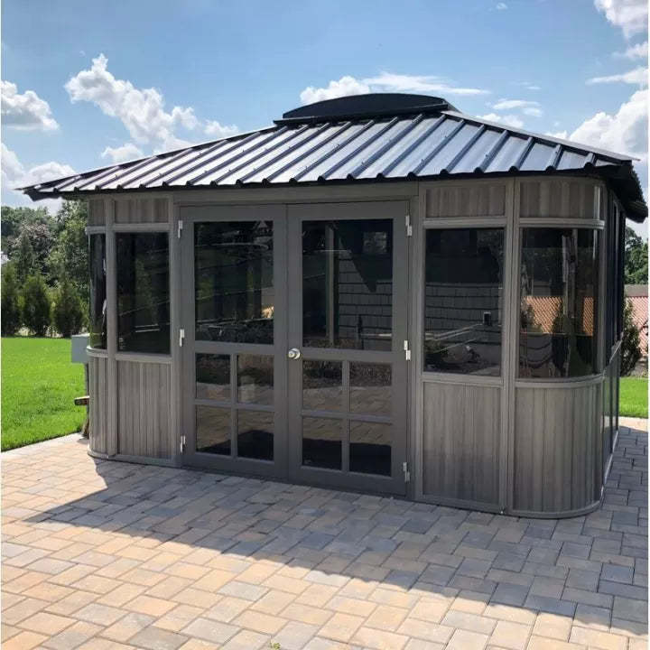 13.5 FT. W X 11.5 FT. D ALUMINUM PATIO GAZEBO GAZEBO