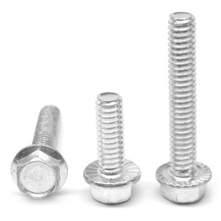 5/16-18 x 3/4 Coarse Thread Hex Flange Screw with Serration Stainless Steel 18-8 Pk 500