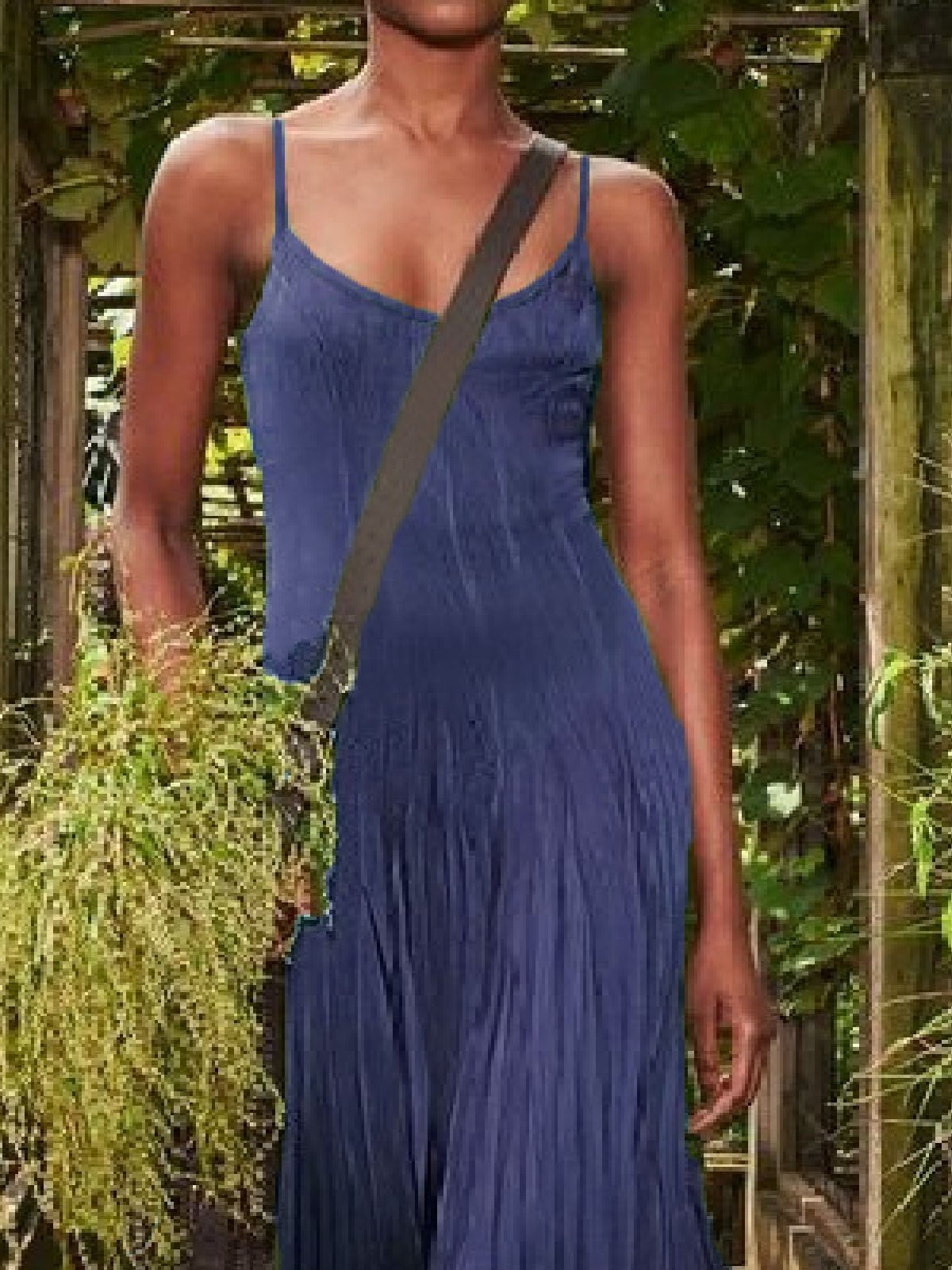 Vintage Solid Crew Neck Dresses