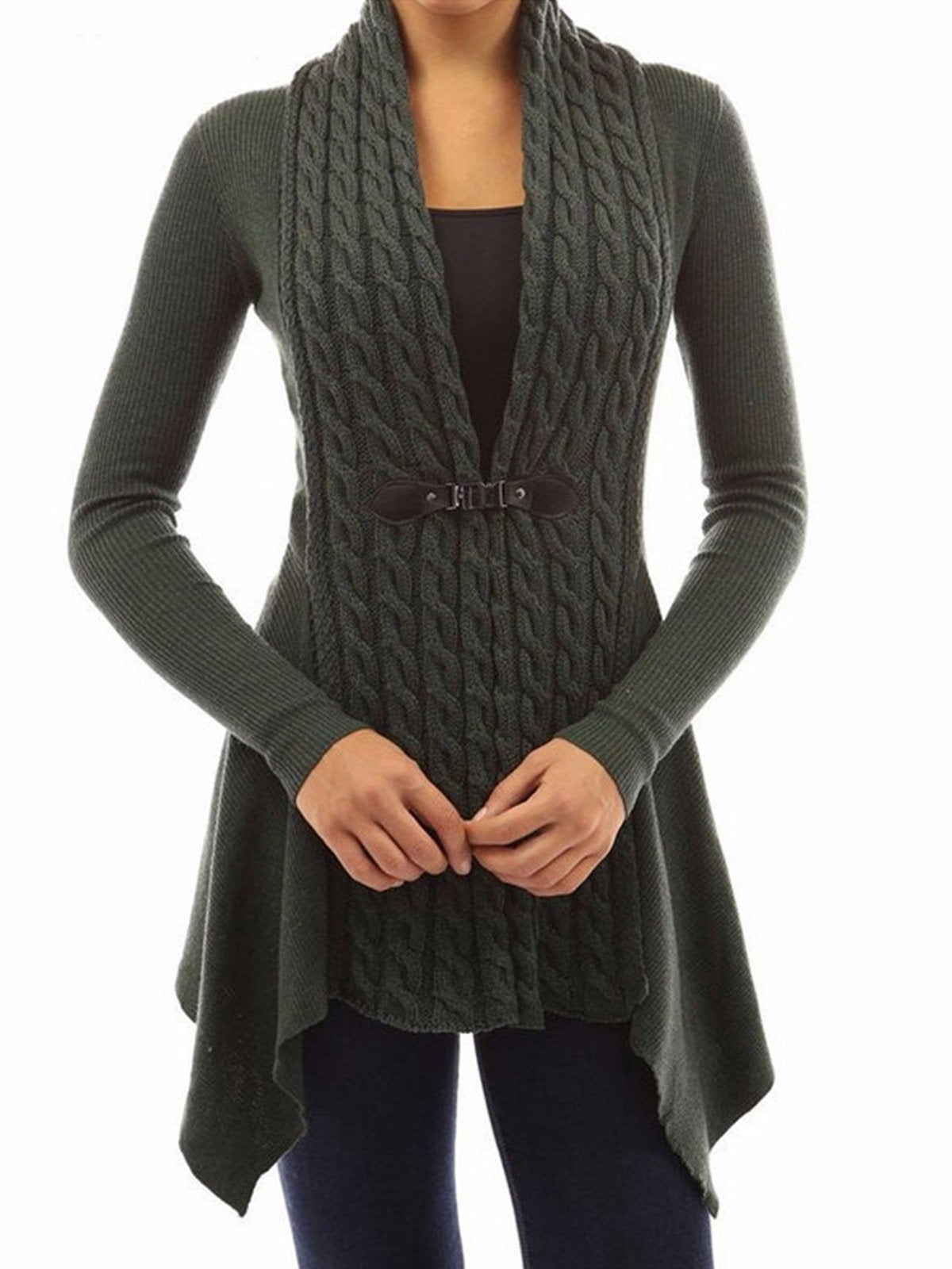 Plain Basic Asymmetrical Hoodies & Sweatshirt