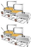 6 Slotted Spoons and Foldable Frame �C Food Warmers for Parties Buffets