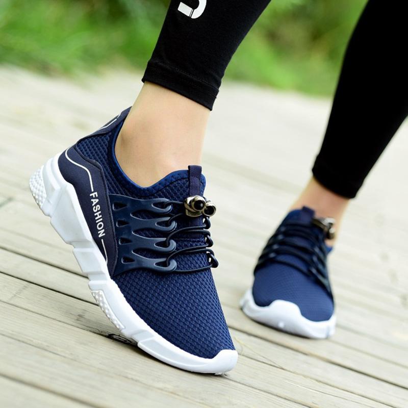 Women Mesh Fabric Sneakers Casual Comfort Lace Up Shoes