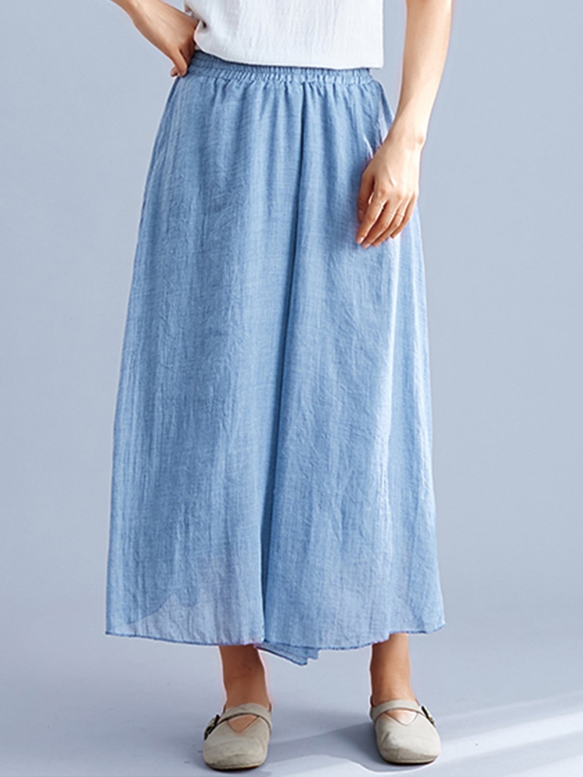 Plus Size Women Plain Casual Pants