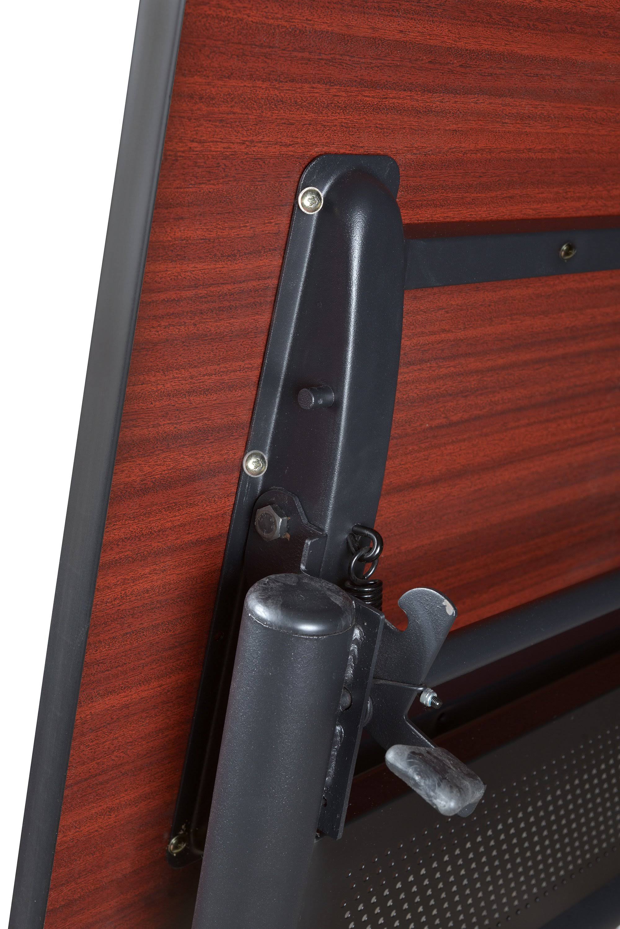 Regency Kobe 72x22 Flip Top Mobile Training Table- Mahogany 2 Zeng Stack Chairs- Blue