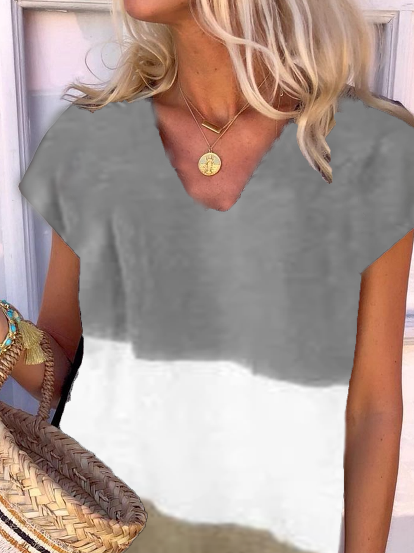 New Women Chic Plus Size Holiday Boho Vintage V Neck Short Sleeve Casual Shift Dresses