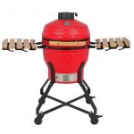 18��� Kamado Grill Ceramic Charcoal Egg Grill Multifunctional Outdoor Smoker Grill