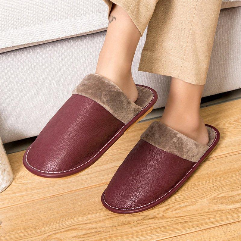 Women Snow Fur Warm Home Slippers Loafers Casual Shoes