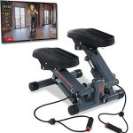 Bluetooth Cardio Stair Stepper with Adjustable Resistance Bands &  MyCloudFitness App