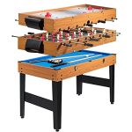 Kids & Adult 48��� 3-in-1 Multi Game Table w/Football, Billiards & Push Hockey For Home