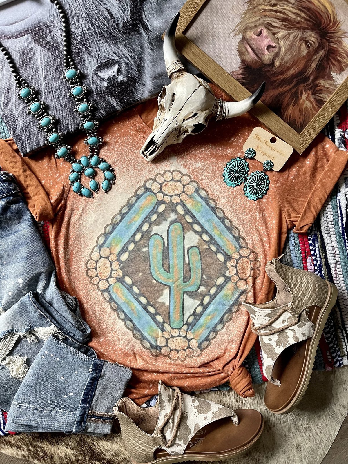 Shift Crew Neck Vintage Printed Shirts & Tops