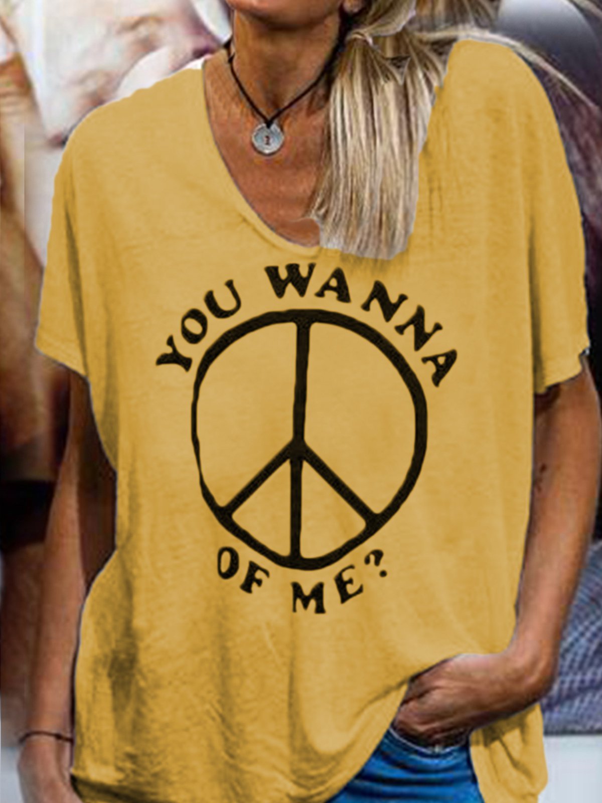 V Neck 3/4 Sleeve Shirts & Tops