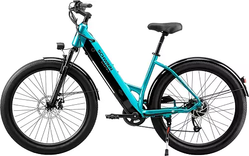 Schwinn Adult Coston 27.5” CE Step-Thru Electric Hybrid Bike