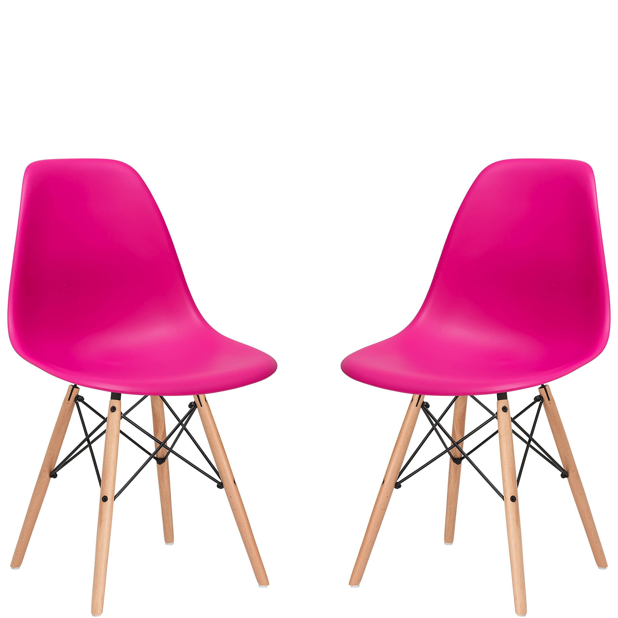 Edgemod Vortex Side Chair - Set of 2, Fuchsia