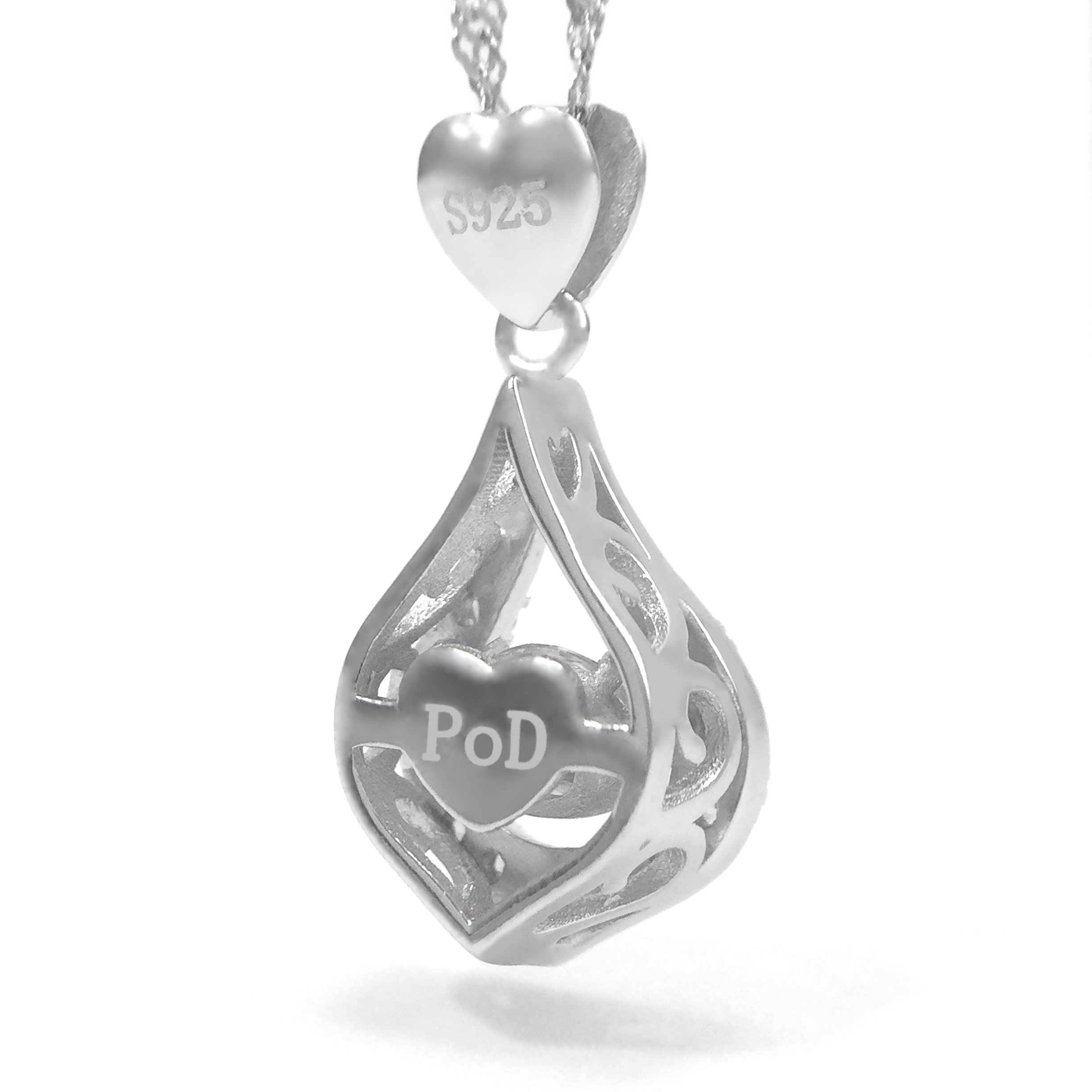 You Are The One Designer Jewelry Twinkling Heart Collection Sterling Silver Pendant Necklace