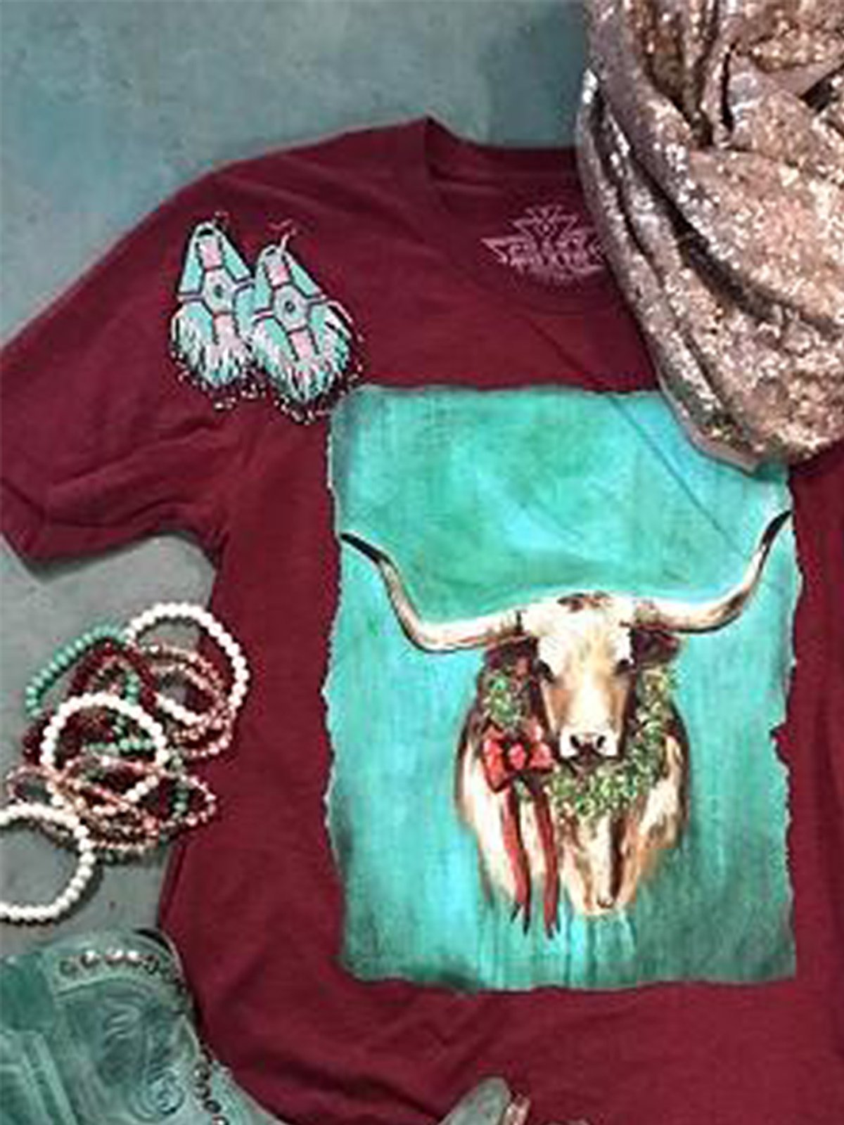 Short Sleeve Crew Neck Casual Animal Shirts & Tops
