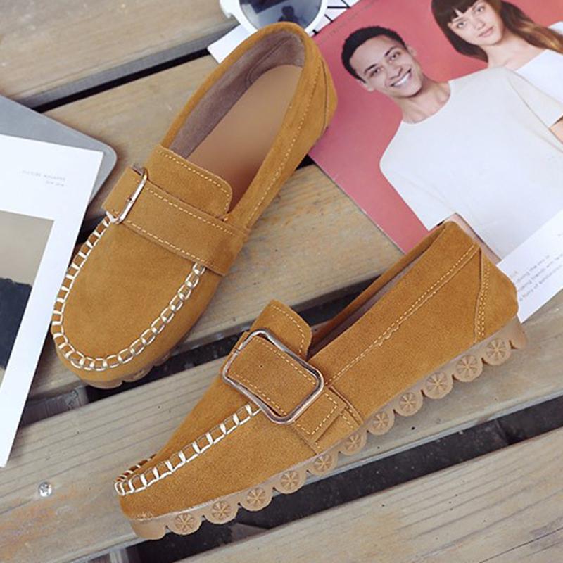 Women Flocking Loafers Casual Comfort Slip On Shoes