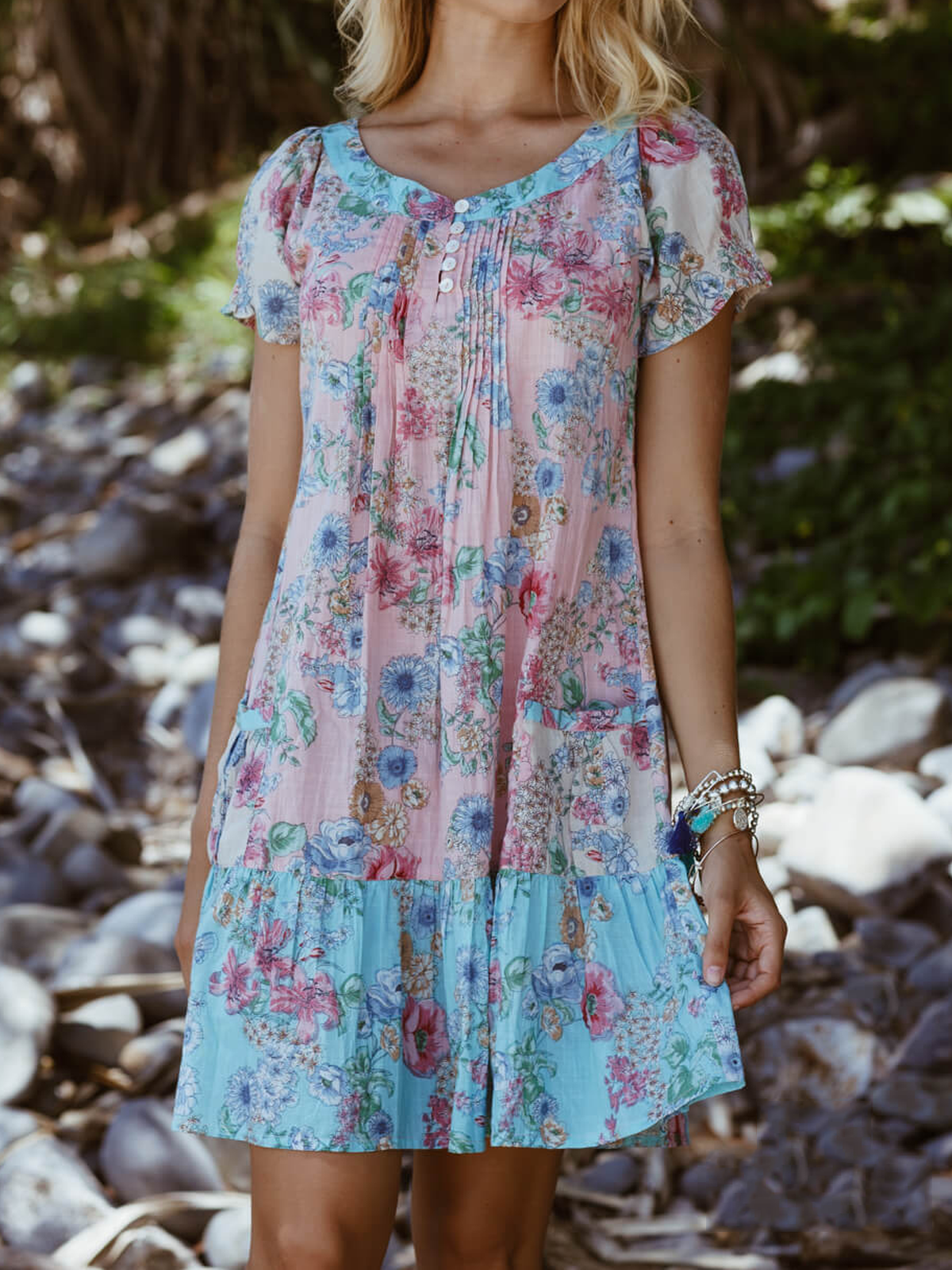 Floral Short Sleeve Dresses