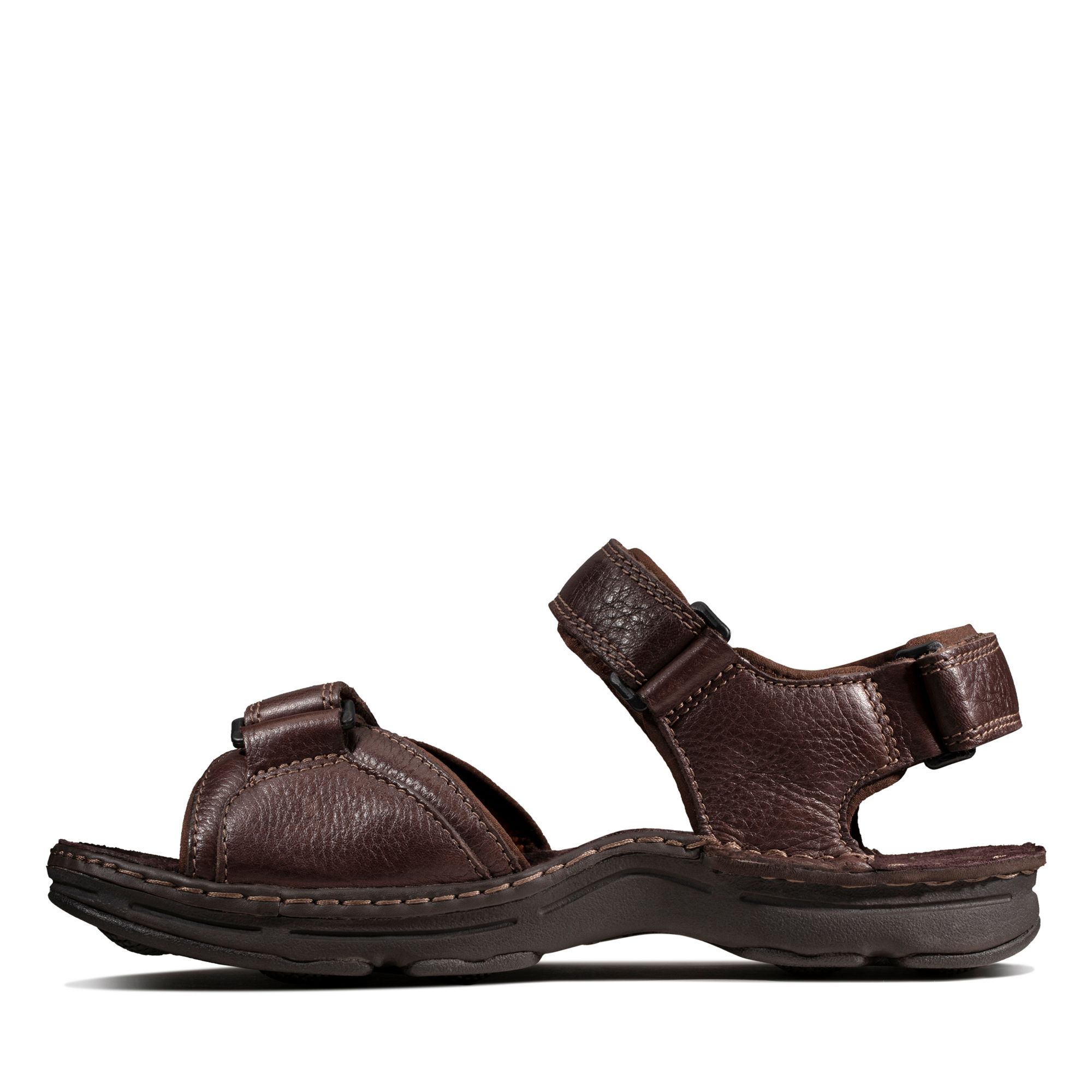 Men Sandals ATL Part Dark Brown Lea