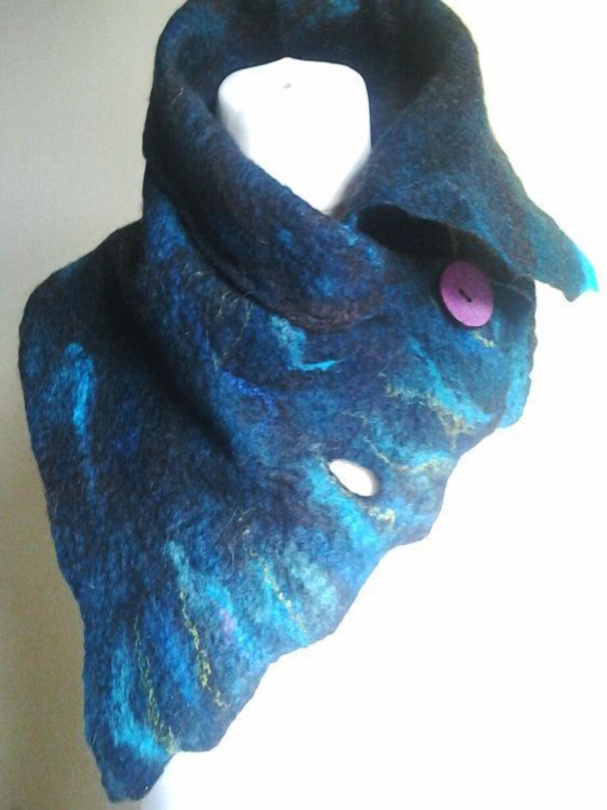 Blue Ombre/tie-Dye Vintage Scarves & Shawls