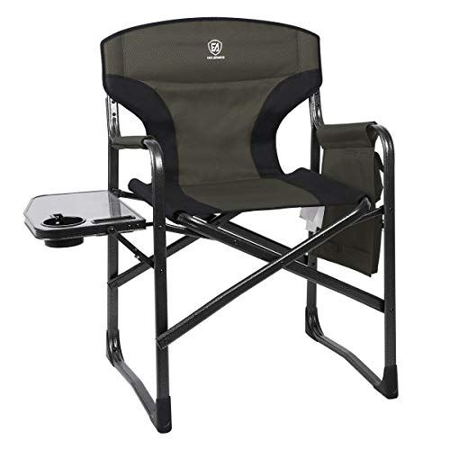 EVER ADVANCED Lightweight Folding Directors Chairs Outdoor, Aluminum Camping Chair