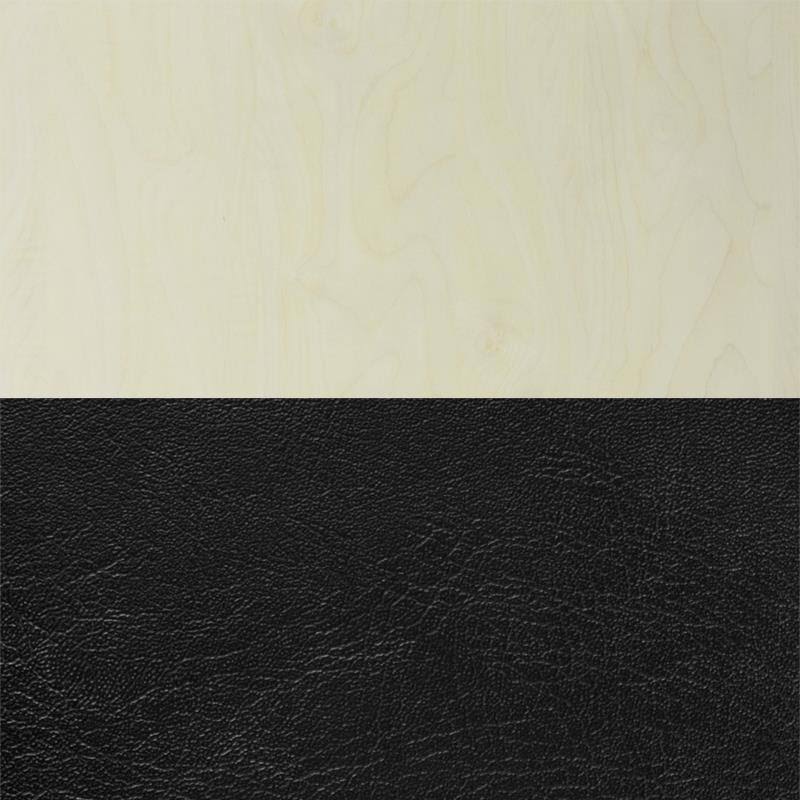 Regency Kee 30x22 Square Breakroom Table- Maple/ Black 4 Restaurant Stack Chairs- Black