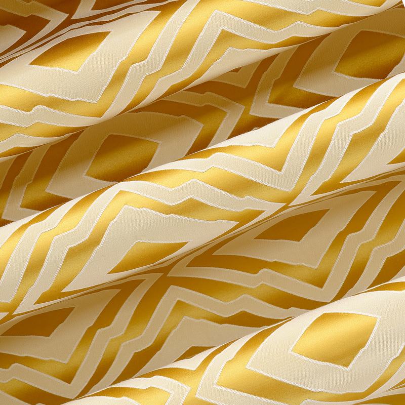 Antique Bronze Grommet Rhomboid Jacquard Curtain Dust-proof Two-Toned Damask Diamond with Blackout Lined NINA