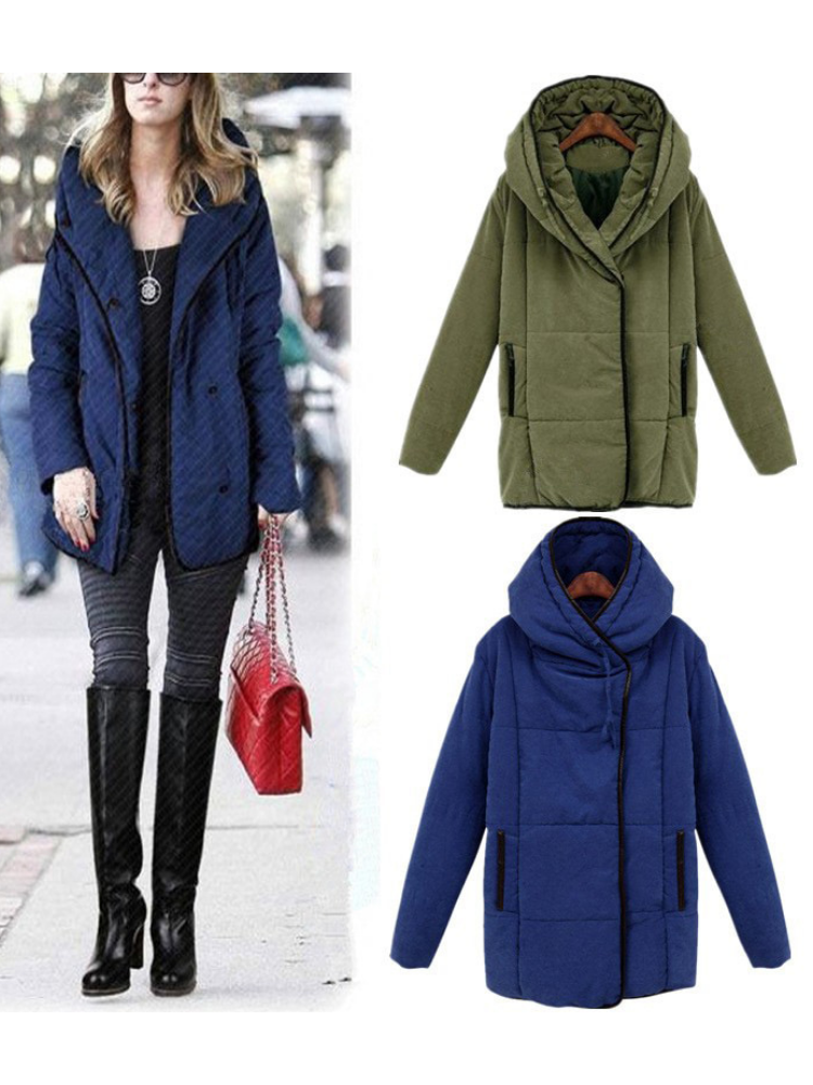 Casual Turtleneck Zipper-Up Winter Coat