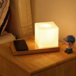 Mobile Phone Wireless Charging Desk Lamp Bedside Lamp Simple Modern Solid Wood