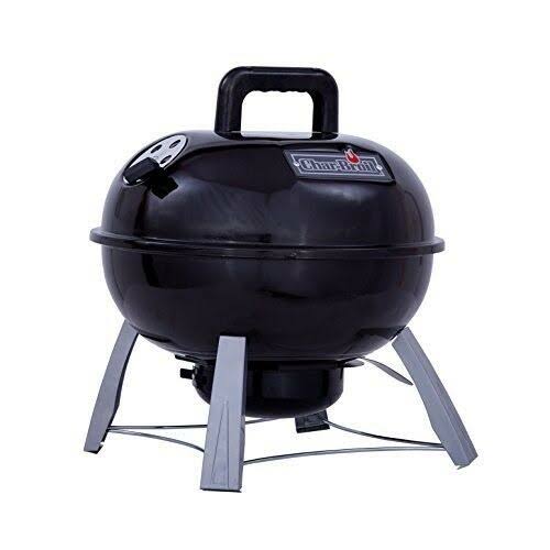 Charcoal Kettle Grill Portable 540sq Pre-Seasoned Cast Iron Grates Sturdy BBQ
