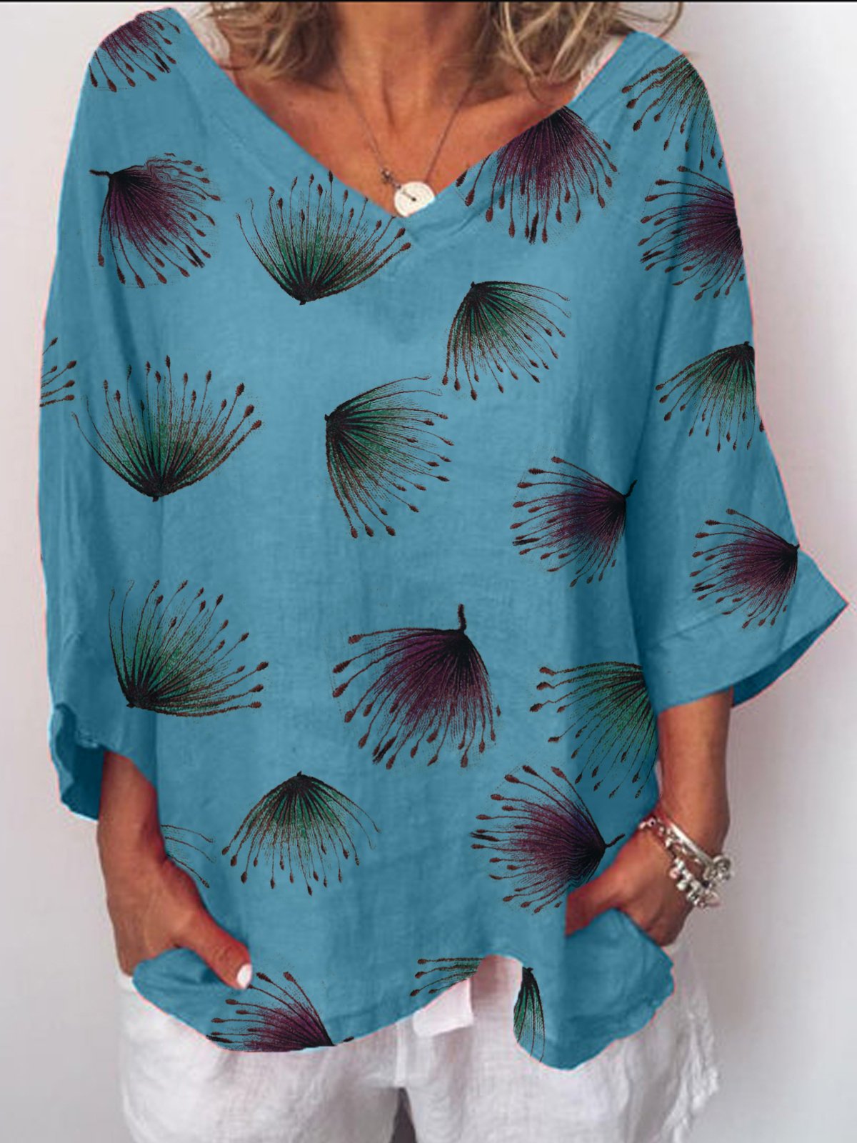 Cotton-Blend Casual Long Sleeve T-Shirts