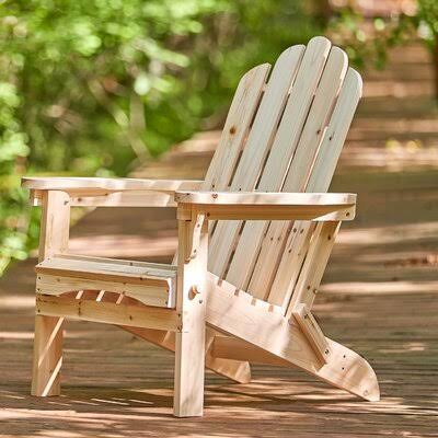 Janes Wood Folding Adirondack Chair Breakwater Bay Color: Natural